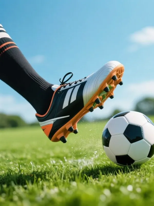 激烈的足球比赛瞬间